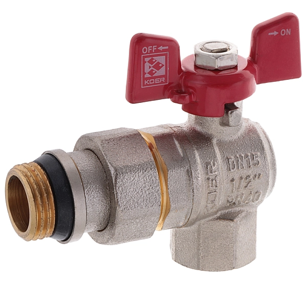 Кран з американкою 1/2" "антіпротечка"(Koer KR.228-Gi) кутовий (KR0196) - Фото - 2