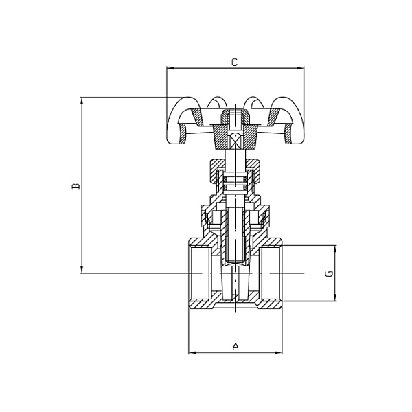 Засувка клинова Koer KR.280 - 1" (KR2907) - Фото - 3