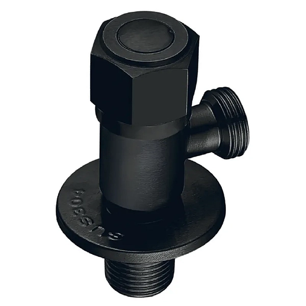 Кран для підключення сантехприладів MIXXUS VAL-07-1/2x3/4 BLACK з нерж. сталі SUS304 (Колір чорний) (MI6059)