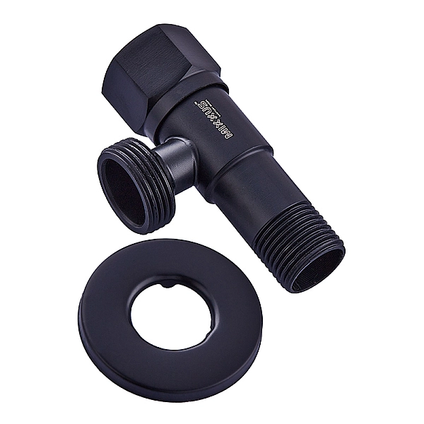 Кран для підключення сантехприладів MIXXUS VAL-07-1/2x3/4 BLACK з нерж. сталі SUS304 (Колір чорний) (MI6059) - Фото - 2