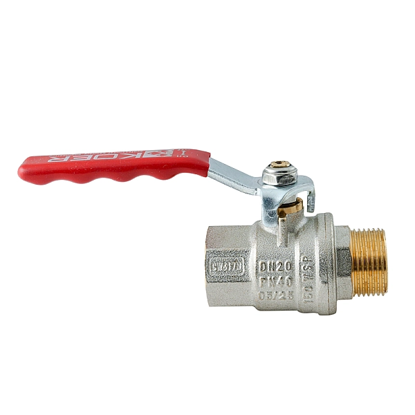 Кран кульовий ГШВ KOER EXTREME KE.215-20 - 3/4" FM ручка "важіль" червона (KR5751) - Фото - 2