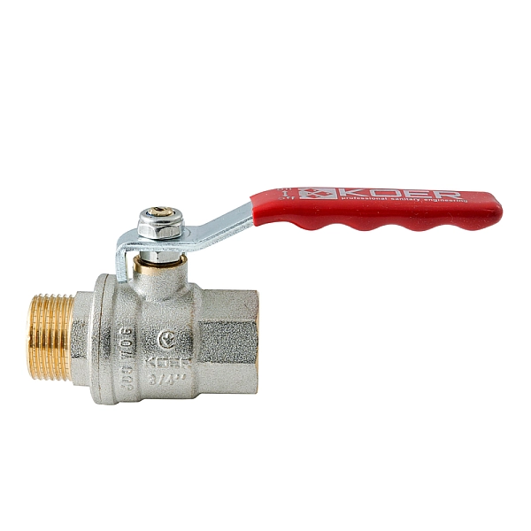 Кран кульовий ГШВ KOER EXTREME KE.215-20 - 3/4" FM ручка "важіль" червона (KR5751) - Фото - 3