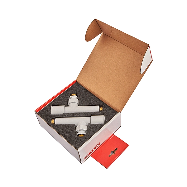 Комплект кранів рушникосушарки кутовий M1/2''xM1/2'' подовжений KOER KR.SET.534 WHITE (KR5843) - Фото - 3