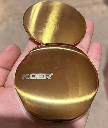 Комплект накладок до сифону для ванни KOER BD-04-12 напівавтомат (Колір золото матове) 1 1/2'' (KR5445) - Фото - 4