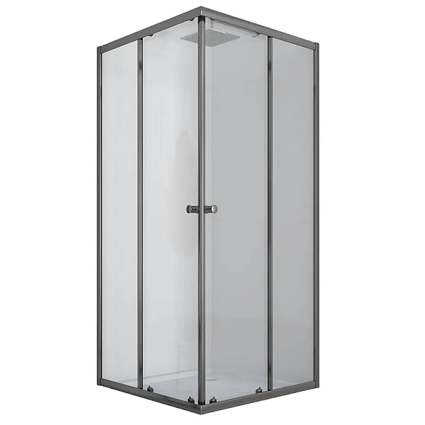 Душова кабіна без піддону MIXXUS CUBIC SC01-90x90x185-TR GRAPHITE прозоре скло 4мм (MI6907)