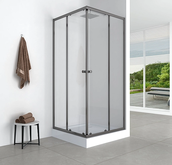 Душова кабіна без піддону MIXXUS CUBIC SC01-90x90x185-TR GRAPHITE прозоре скло 4мм (MI6907) - Фото - 8