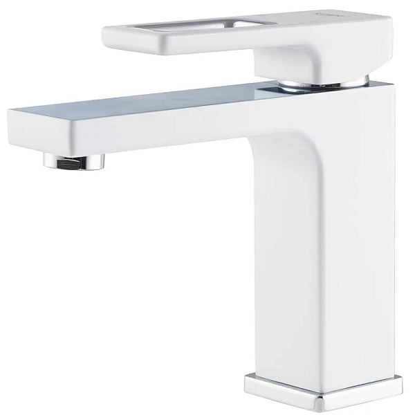 Змішувач для умивальника KOER KB-10009-04 (Колір хром+білий) (KR5975)