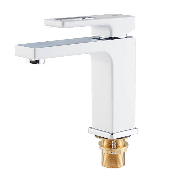 Змішувач для умивальника KOER KB-10009-04 (Колір хром+білий) (KR5975) - Фото - 2