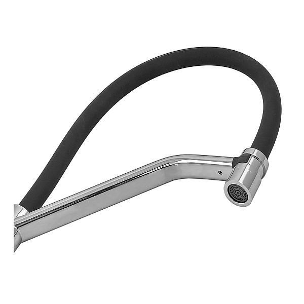 Змішувач для кухні MIXXUS PREMIUM GRAVITY 017 NUT REFL.BLACK (Колір хром+силік. вилив чорний) (MI8406) - Фото - 7