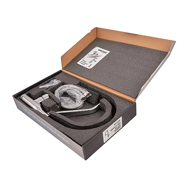 Змішувач для кухні MIXXUS PREMIUM GRAVITY 017 NUT REFL.BLACK (Колір хром+силік. вилив чорний) (MI8406) - Фото - 2