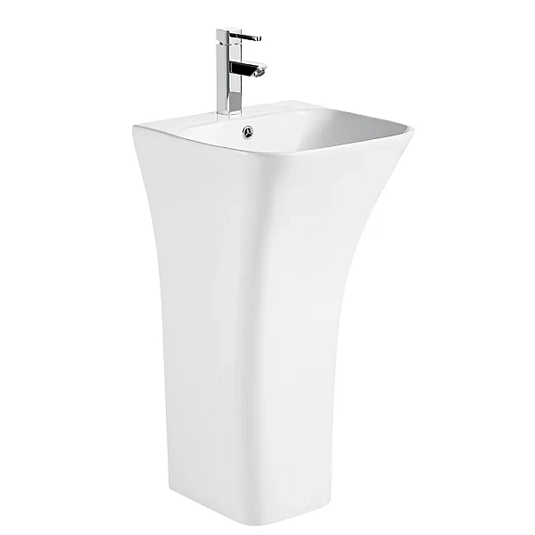 Раковина моноблок MIXXUS BEVEL-1101 450х435х830mm (отвір під змішувач, перелив) (MI6697)