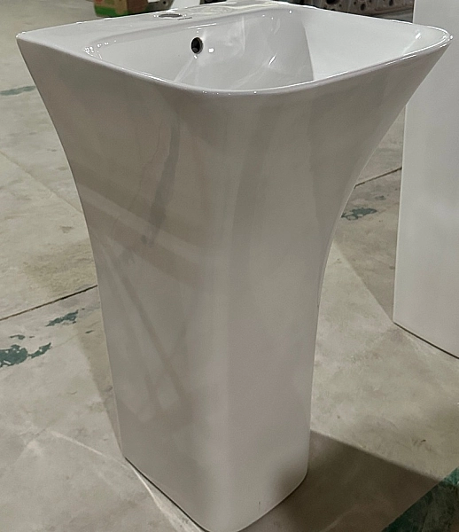 Раковина моноблок MIXXUS BEVEL-1101 450х435х830mm (отвір під змішувач, перелив) (MI6697) - Фото - 4