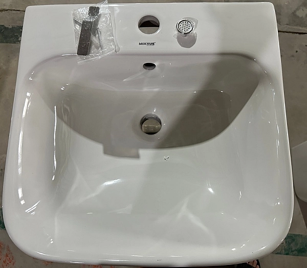 Раковина моноблок MIXXUS BEVEL-1101 450х435х830mm (отвір під змішувач, перелив) (MI6697) - Фото - 3