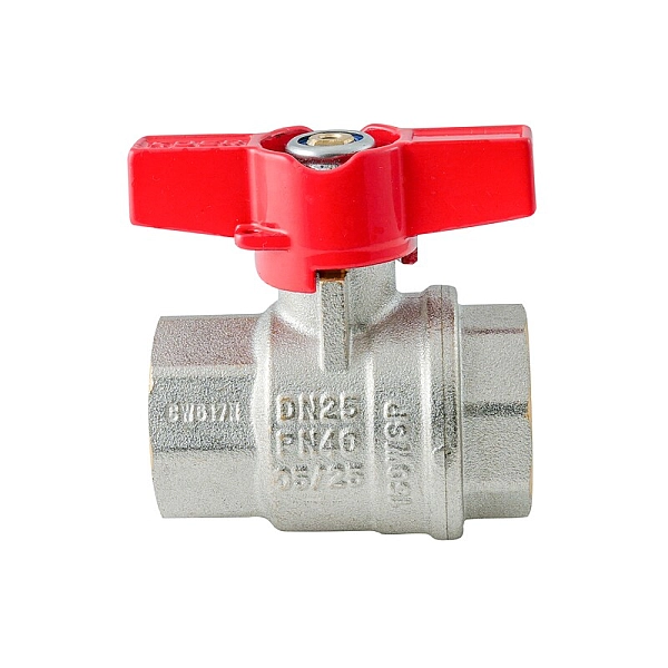 Кран кульовий ГГМ KOER EXTREME KE.217-25 - 1" FF ручка "метелик" червона (KR5758) - Фото - 2