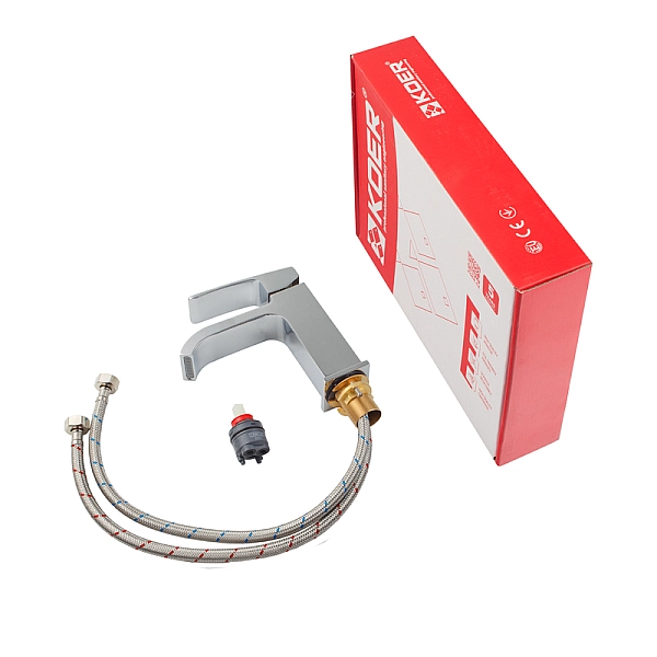 Змішувач для умивальника KOER KB-10037-01 (Колір хром) (KR5998) - Фото - 2