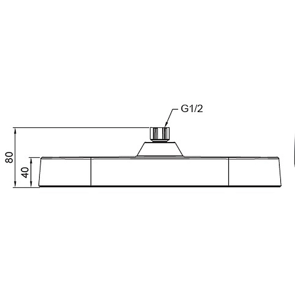 Лійка для душу стельова KOER KP-0401-01-OH, 250мм (Колір хром) (KR4980) - Фото - 2