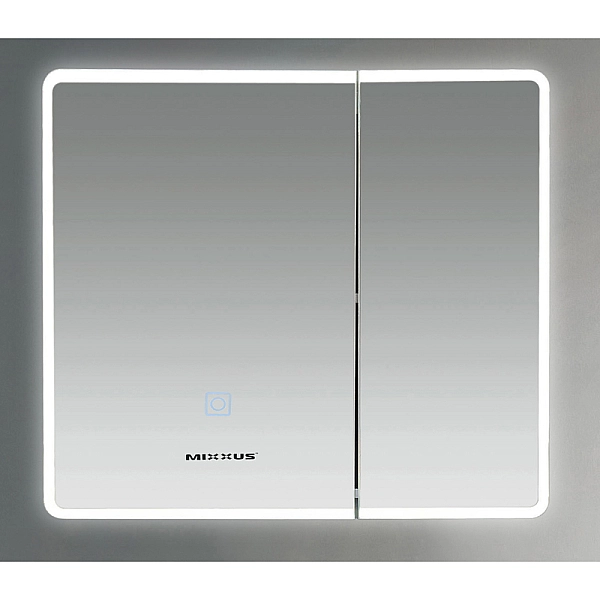 Дзеркальна шафка MIXXUS PREMIUM OLIVARY CM01-70x70x13 з LED Touch, димером, рег. яскравості (MI8295) - Фото - 8