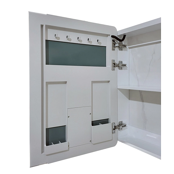 Дзеркальна шафка MIXXUS PREMIUM OLIVARY CM01-70x70x13 з LED Touch, димером, рег. яскравості (MI8295) - Фото - 14