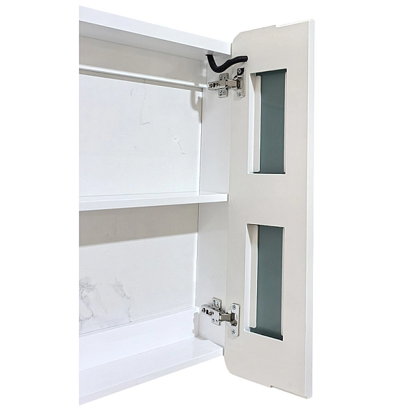 Дзеркальна шафка MIXXUS PREMIUM OLIVARY CM01-70x70x13 з LED Touch, димером, рег. яскравості (MI8295) - Фото - 12