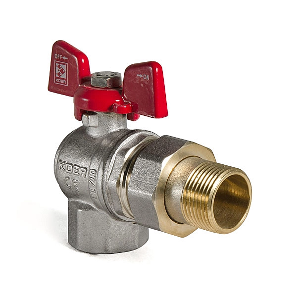 Кран з американкою 3/4" (Koer KR.228) кутовий (KR0018) - Фото - 3
