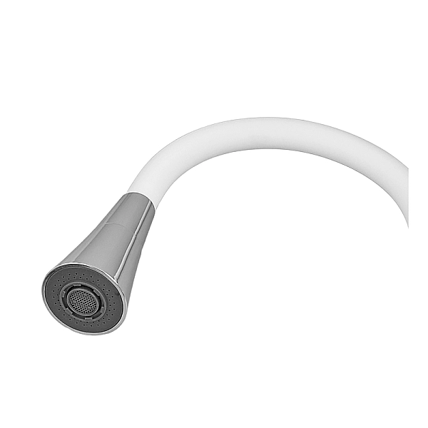 Змішувач для кухні MIXXUS ETNA 014-T NUT REFL.WHITE (Колір хром+силіконовий вилив білий) (MI8421) - Фото - 3