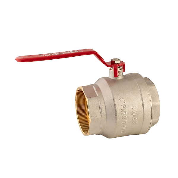 Кран кульовий Koer KR.214 - 4" FF ГГВ (ручка "важіль" червона) (KR4952) - Фото - 2