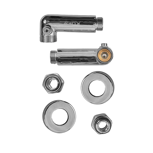 Комплект кранів рушникосушарки кутовий M1/2''xM1/2'' запірний хромований KOER KR.SET.550 (KR5840) - Фото - 4