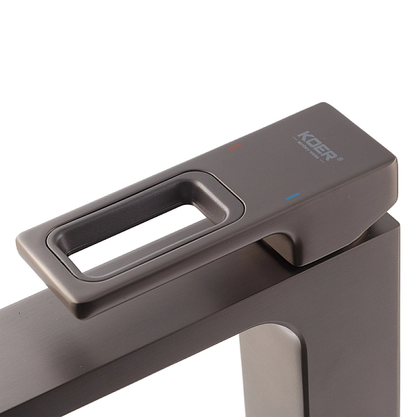 Змішувач для умивальника KOER KB-10009-07 (Колір графіт) (KR5976) - Фото - 5