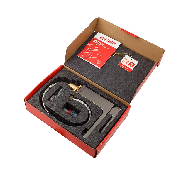 Змішувач для умивальника KOER KB-10009-07 (Колір графіт) (KR5976) - Фото - 4