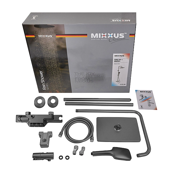 Душова колона зі змішувачем MIXXUS PREMIUM TERRA 009-J GRAPHITE (колір графіт) (MI8385) - Фото - 8