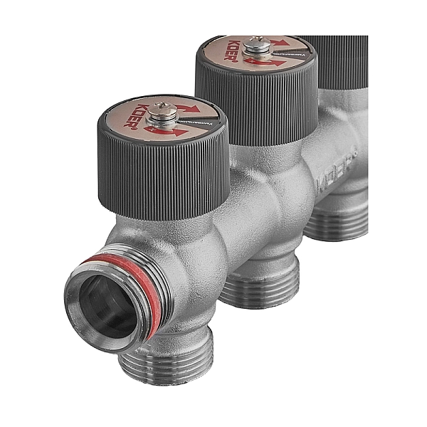 Колектор вентильний без фітингу 3/4"x3/4"x3/4"x3 WAYS (KOER KR.1128-3) (KR5872) - Фото - 5
