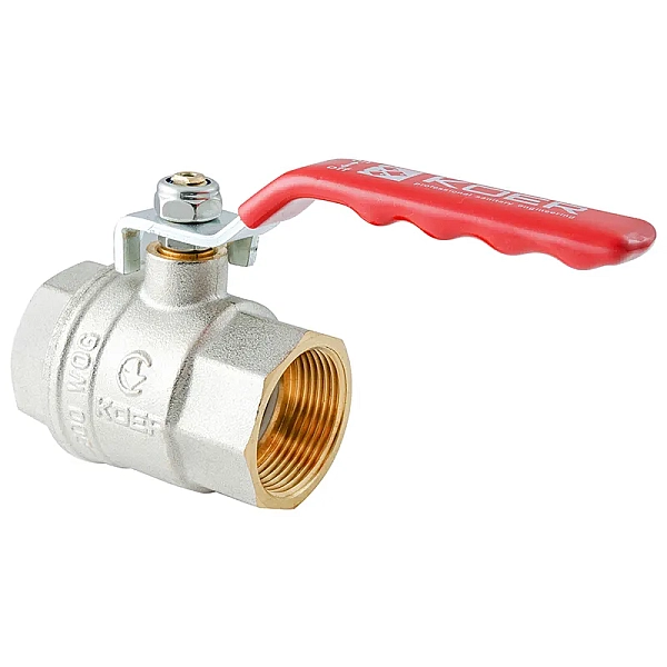 Кран кульовий ГГВ KOER EXTREME KE.214-25 - 1" FF ручка "важіль" червона (KR5746)