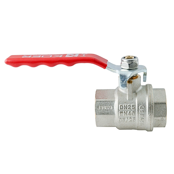 Кран кульовий ГГВ KOER EXTREME KE.214-25 - 1" FF ручка "важіль" червона (KR5746) - Фото - 4