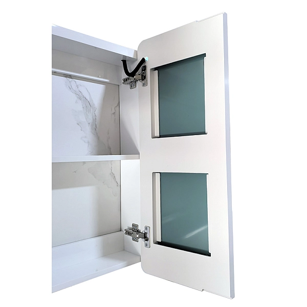 Дзеркальна шафка MIXXUS PREMIUM OLIVARY CM01-80x70x13 з LED Touch, димером, рег. яскравості (MI8296) - Фото - 15