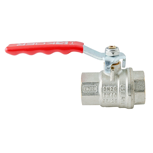 Кран кульовий ГГВ KOER EXTREME KE.214-20 - 3/4" FF ручка "важіль" червона (KR5745) - Фото - 3