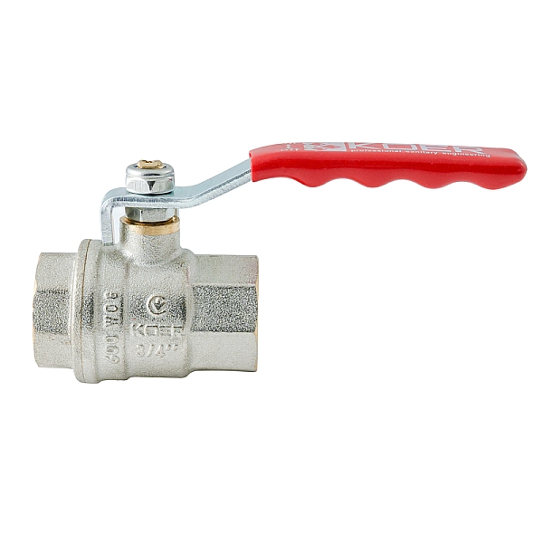 Кран кульовий ГГВ KOER EXTREME KE.214-20 - 3/4" FF ручка "важіль" червона (KR5745) - Фото - 2