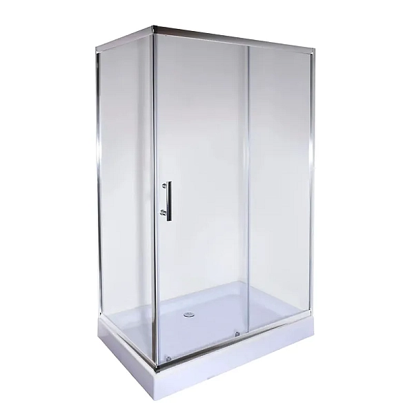 Душова кабіна з низьким піддоном MIXXUS HARD SCT01-100x90x198-TR CHROME прозоре скло 5мм (MI6909)
