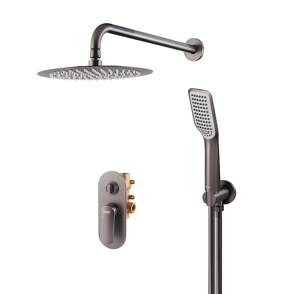 Душова система вбудована KOER KB-62028-07, 2 функції (Колір графіт) (KR6011) - Фото - 3