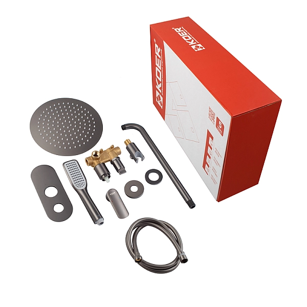 Душова система вбудована KOER KB-62028-07, 2 функції (Колір графіт) (KR6011) - Фото - 2