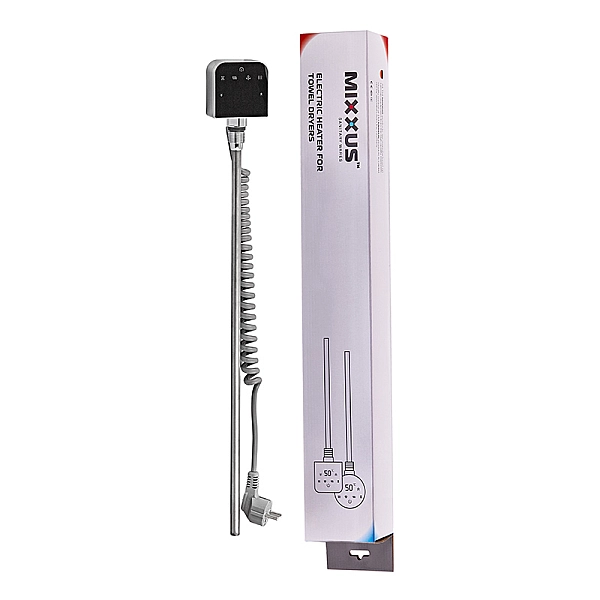 Електричний ТЕН MIXXUS TEH-0203 CHROME для сушарок рушників 300W (Колір хром) (MI6634) - Фото - 4