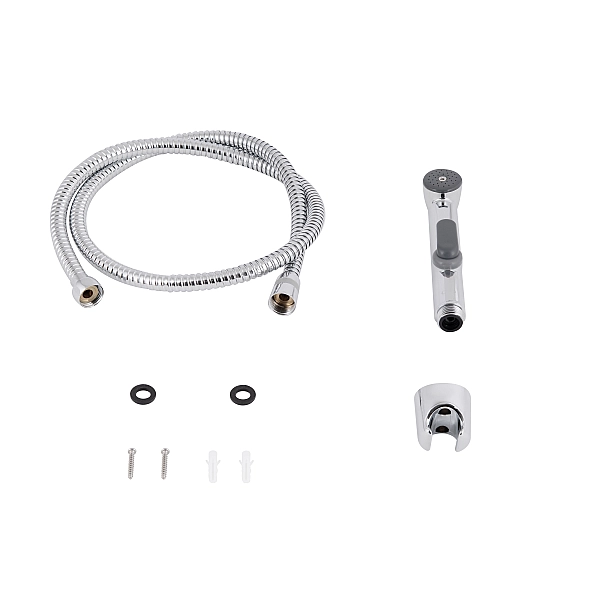 Набор для гігієнічного душу Qtap Inspai-Varius округлий QTSETCRMA021 Chrome/Grey (Set) - Фото - 4