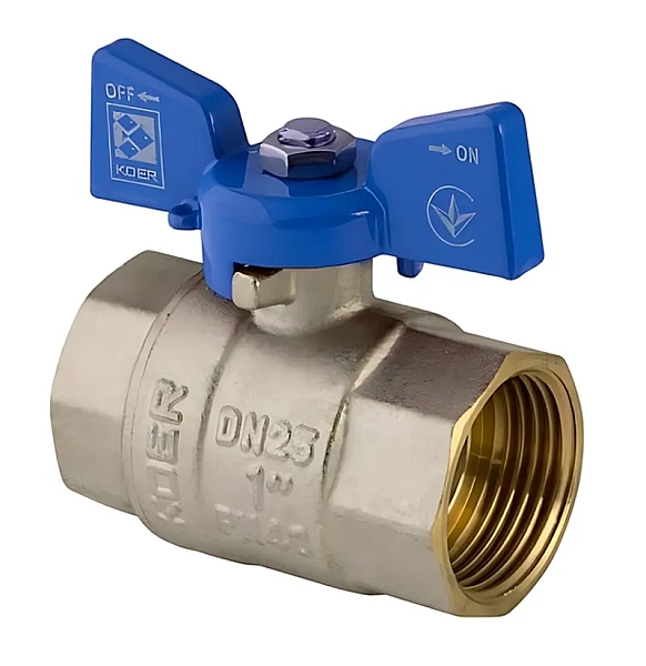 Кран кульовий Koer 1" ГГМ (KR.217.B) синій (KR2718)