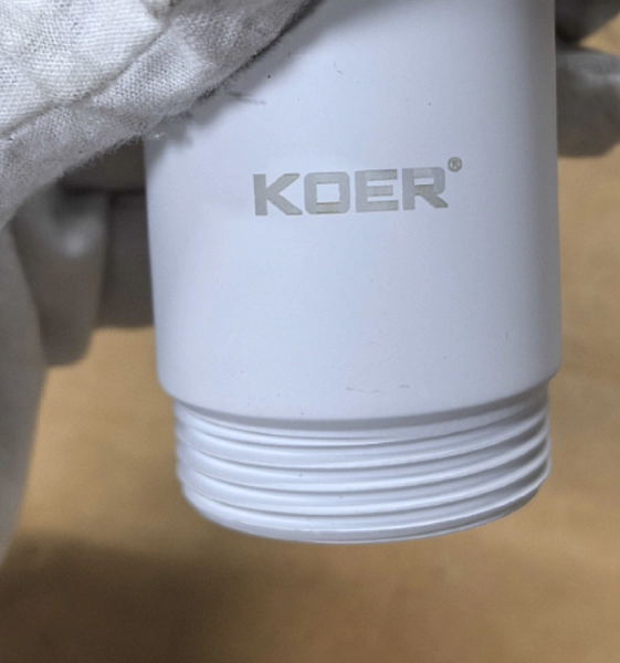 Донний клапан для раковини без переливу KOER PW-08-03 автоматичний (Click-Clack) (Колір білий) 1 1/4'' (KR5787) - Фото - 23