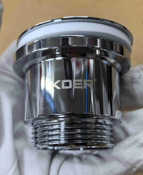 Донний клапан для раковини універсальний (з/без переливу) KOER PW-02-01 автоматичний (Click-Clack) (Колір хром) 1 1/4'' (KR3399) - Фото - 13