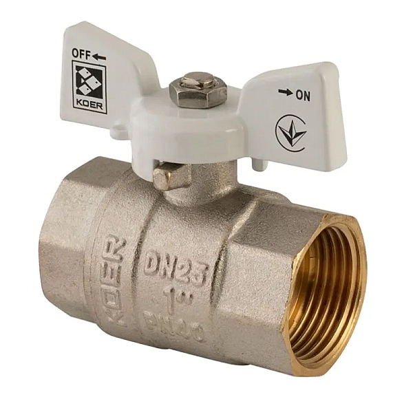 Кран кульовий Koer 1" ГГМ (KR.217.W) білий (KR0180)