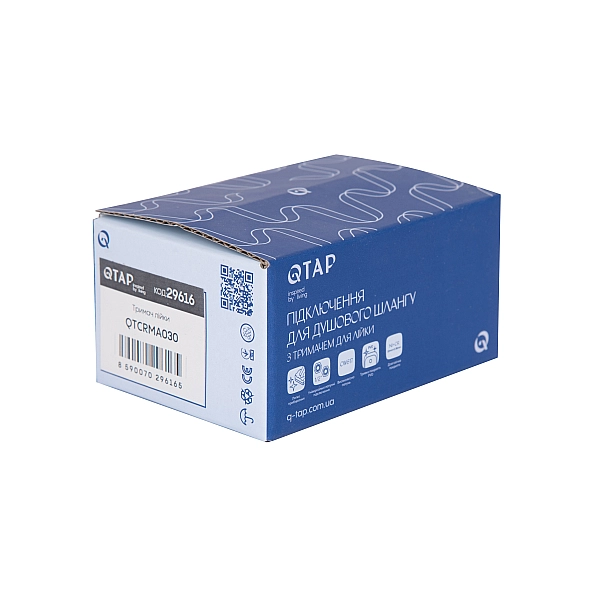 Тримач для ручного душу Qtap Spojeni округлий QTCRMA030 Chrome (Porter) - Фото - 4