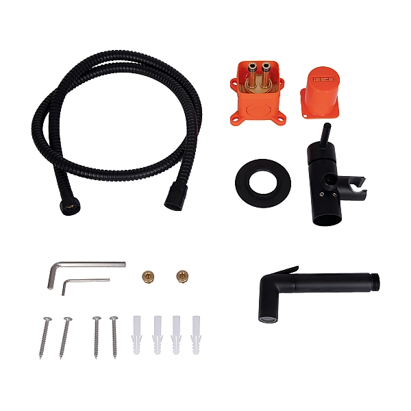 Набор для гигиенического душа Qtap Inspai-Varius округлый QTINSVARBСRV00440001 Black Matt - Фото - 9