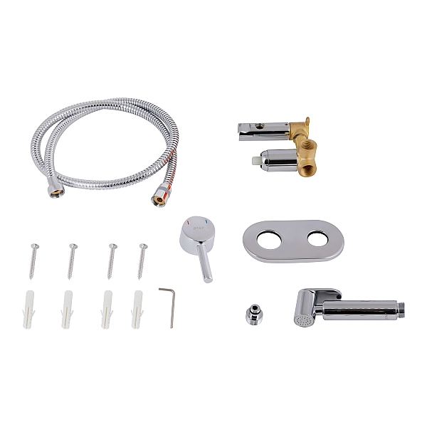 Набор для гігієнічного душу Qtap Inspai-Varius округлий QTINSVARCRMV00440501 Chrome - Фото - 6