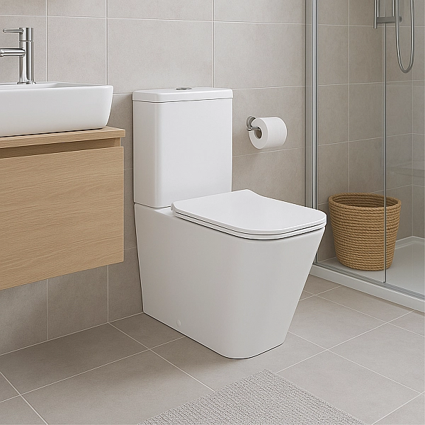 Унітаз-компакт Qtap Crow безобідковий з сідінням Soft-close QT05222170W - Фото - 3