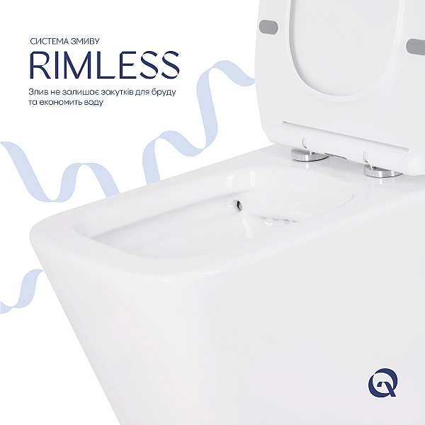 Унітаз-компакт Qtap Crow безобідковий з сідінням Soft-close QT05222170W - Фото - 6